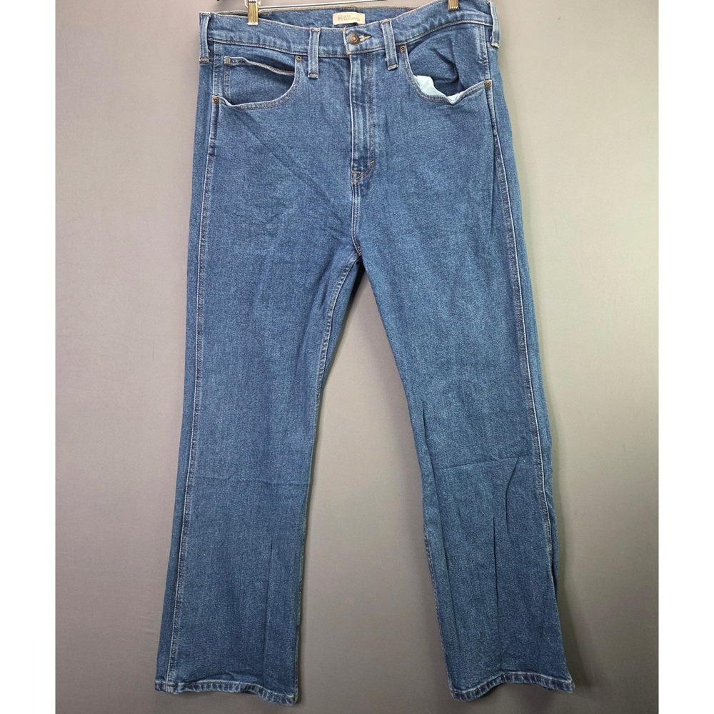 Blue Ranchwear Jeans Mens 38x32 Blue Straight Leg Stretch Denim Western Cowboy